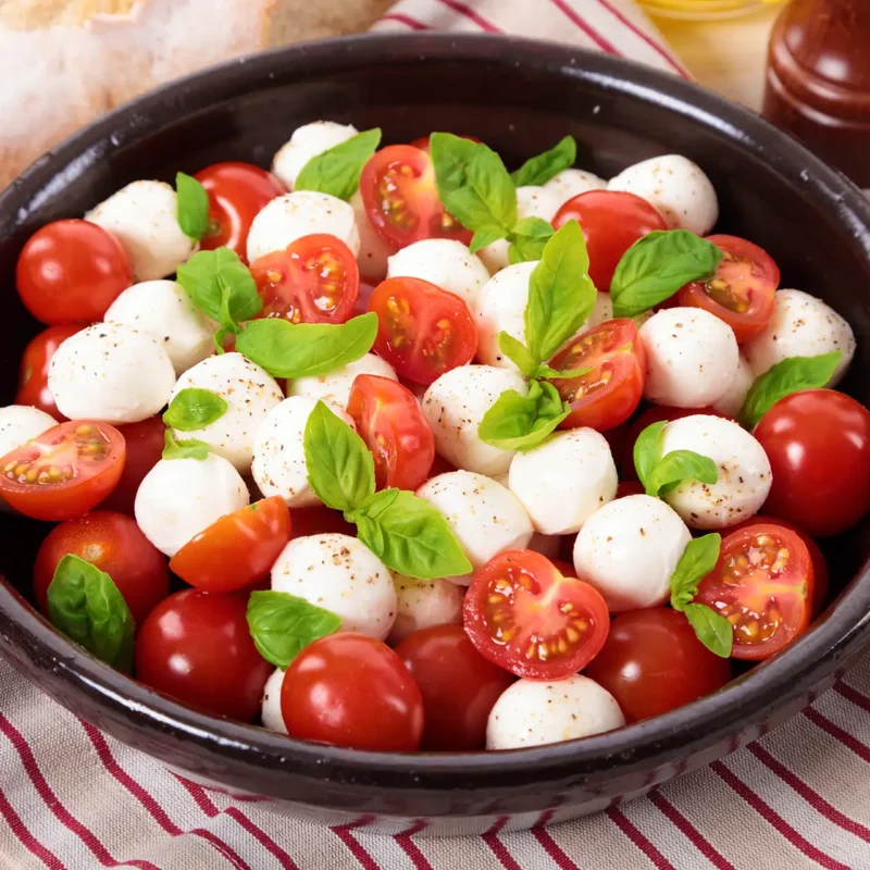 caprese con mozzarella
