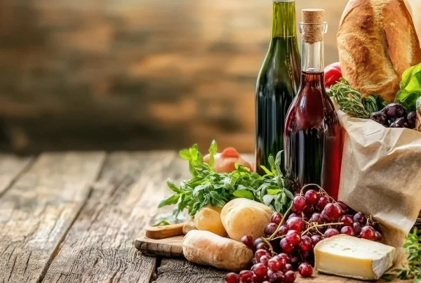 Selezione di prodotti tipici italiani: pasta, salumi e conserve artigianali