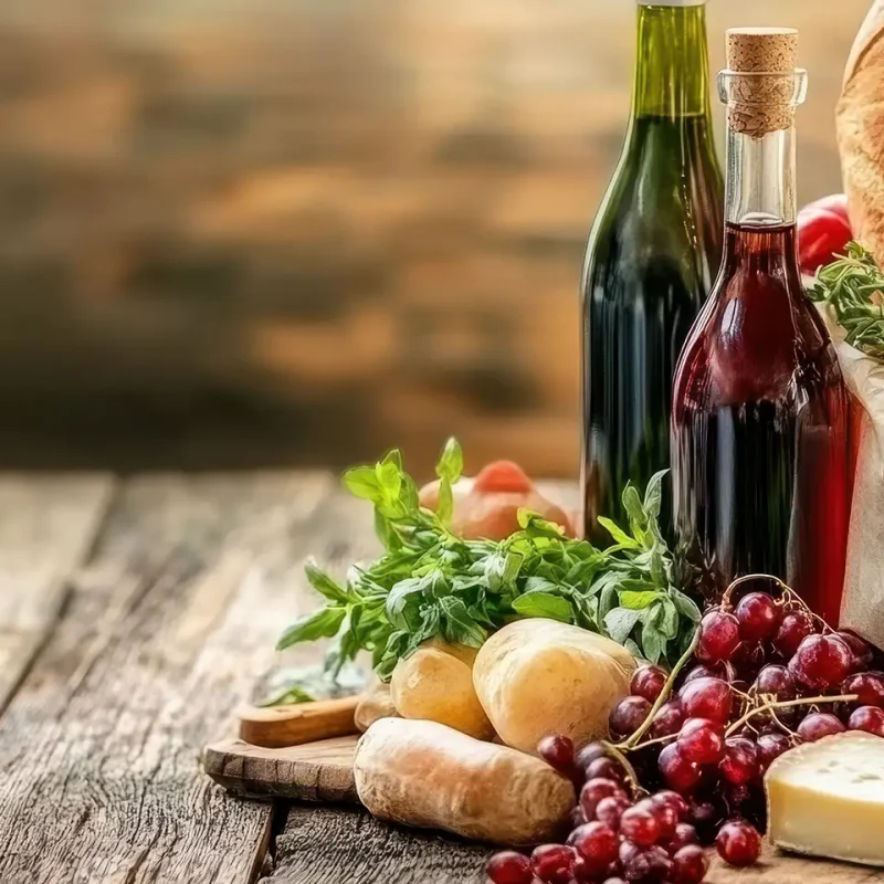 Selezione di prodotti tipici italiani: pasta, salumi e conserve artigianali